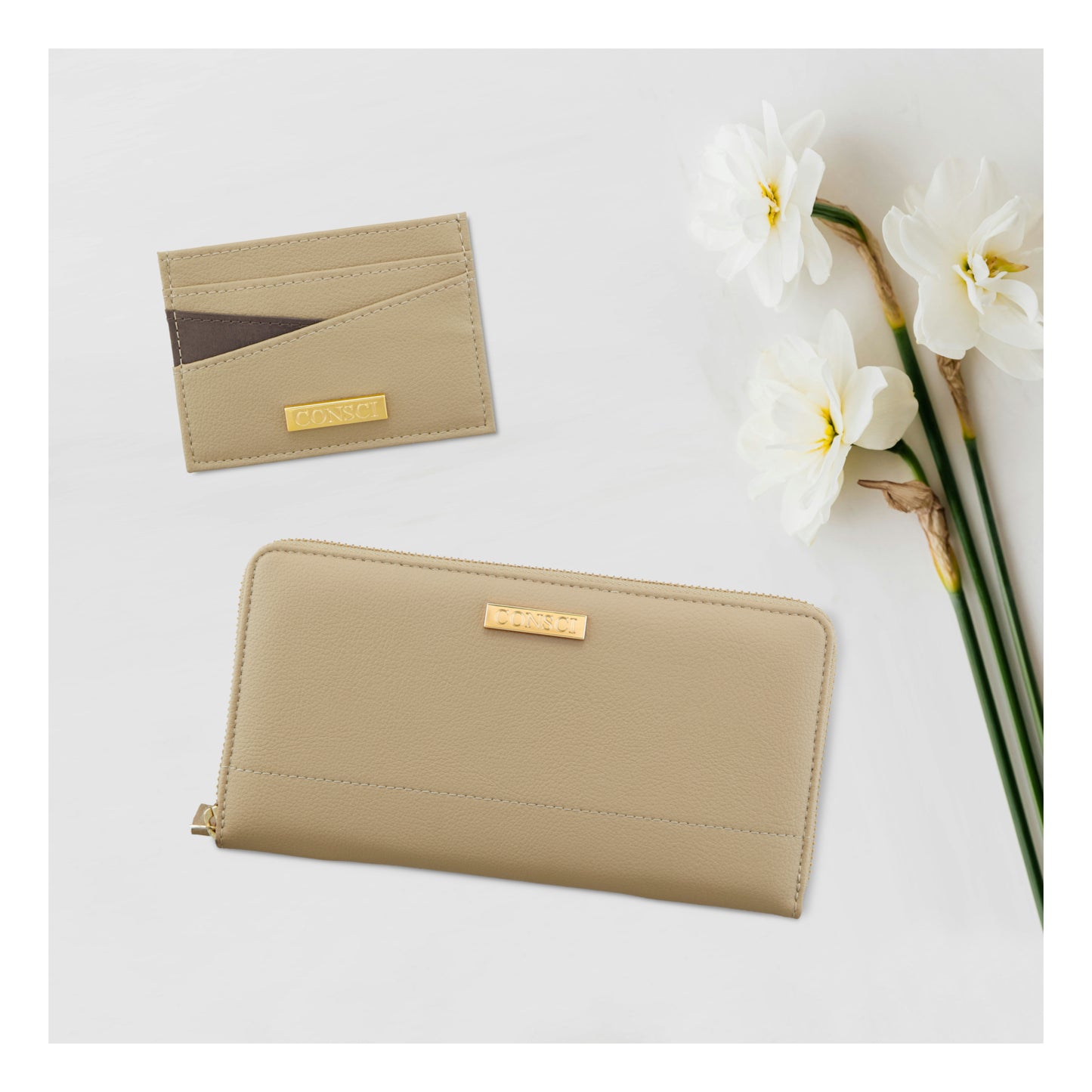 Kartenetui und Portemonnaie aus Kaktusleder